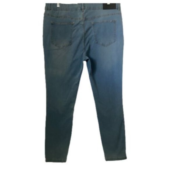 Boohoo Man Men’s Jeans Blue Skinny Fit Light Wash Casual Stretch Sz 42R(38) - Picture 2 of 11